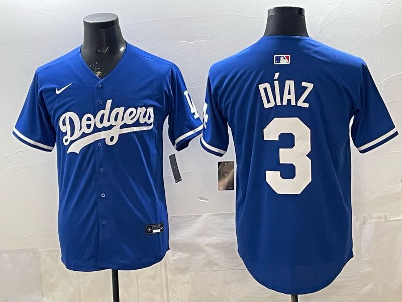 Men 2026 Los Angeles Dodgers #3 Diaz Blue Game Nike MLB Jersey style 001->los angeles dodgers->MLB Jersey